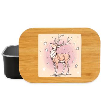 Cerf avec des étoiles - Boîte à goûter - noir - Devant