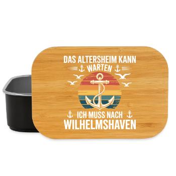 Wilhelmshaven Sprüche Wilhelmshavener Spruch - Lunch Box - Schwarz - Vorne
