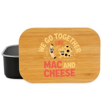Mac and Cheese Best Friends Couple Design - Lunch Box - black - Front