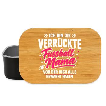 Die Verrückte Fußball Mama - Lunch Box - Schwarz - Vorne