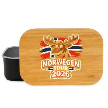 Norway 2026 Gift Holiday Fjord - Lunch Box - black - Front