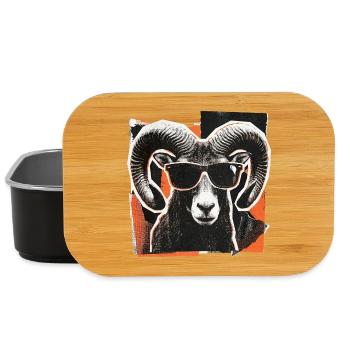 Lunettes de soleil mouflon vintage - Boîte à goûter - noir - Devant