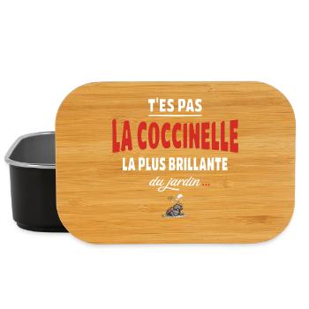 T’es pas la coccinelle la plus brillante du jardin - Boîte à goûter - noir - Devant