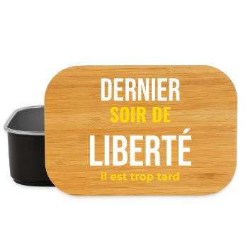 Dernier Soir de Liberté — EVG Humour - Boîte à goûter - noir - Devant