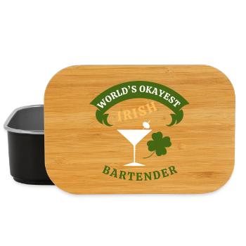 Irish Bartender - the okayest Irish Bartender - Lunch Box - black - Front