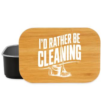 I'd Rather Be Cleaning - Lunch Box - black - Front