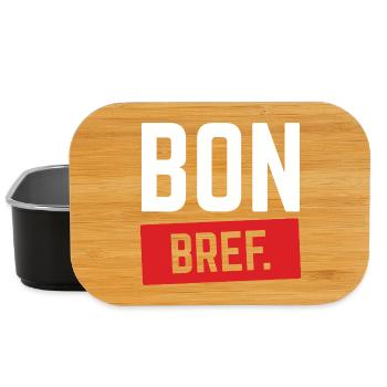 BON BREF Humour Français Expression Drôle - Boîte à goûter - noir - Devant