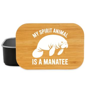 Manatee Spirit Animal - Lunch Box - black - Front