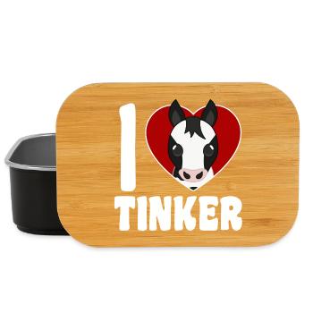 I Love Tinker Horses - Heart - Lunch Box - black - Front