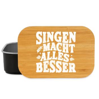 Singen macht alles besser - weiss - Lunch Box - Schwarz - Vorne
