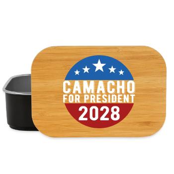 Camacho 2028 Emblem Parody Funny Not Sure - Lunch Box - black - Front