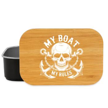 My Boat My Rules - Skull Nautical Motif - Lunch Box - black - Front