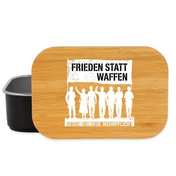 Frieden Statt Waffen - Lunch Box - Schwarz - Vorne