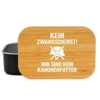 Kein Zwangsdienst - Lunch Box - Schwarz - Vorne