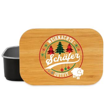 Schäfer Weihnachten Schäferei Schaf Hirte Tierwirt - Lunch Box - Schwarz - Vorne