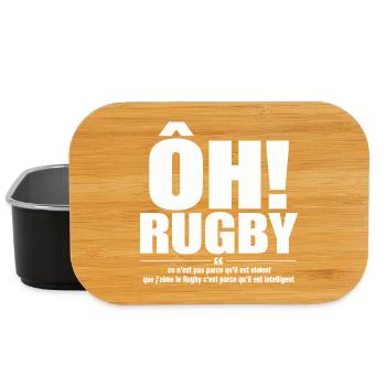 rugby intelligent - Boîte à goûter - noir - Devant