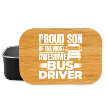 Fils fier d’un grand chauffeur de bus - Boîte à goûter - noir - Devant