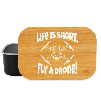 Drone Cinematic FPV fliegen Natur Retro Geschenk - Lunch Box - Schwarz - Vorne