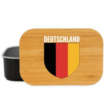 Deutschland Schildflagge Design - Lunch Box - Schwarz - Vorne