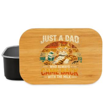 Daddy Cat Milk Humor | Father's Day gift Drôl - Lunch Box - black - Front