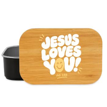 Jesus Loves You No Cap - Lunch Box - Schwarz - Vorne