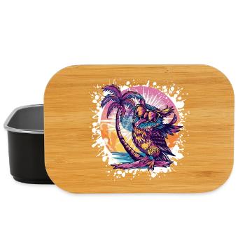 Owl Summer Holiday - Lunch Box - black - Front