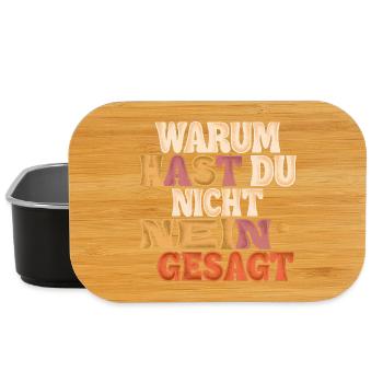 Warum Hast Du Nicht Nein Gesagt Groovy - Lunch Box - Schwarz - Vorne