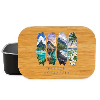 Französisch Polynesien – Südsee Strand Motiv - Lunch Box - Schwarz - Vorne