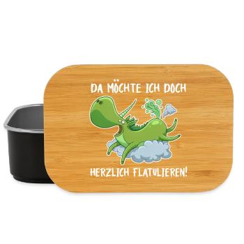 Flatulierendes Einhorn – Lustiger Spruch - Lunch Box - Schwarz - Vorne