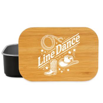 Line Dance Western Boots Hat Logo - Lunch Box - Schwarz - Vorne