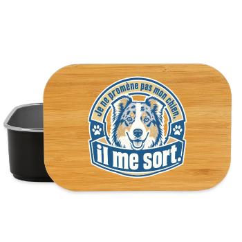 I don't walk my dog, he takes me out. - Lunch Box - black - Front