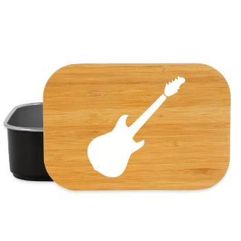Guitar Music Gift Musician - Lunch Box - black - Front
