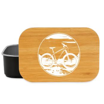 Mountain Biking Drawing - Lunch Box - black - Front