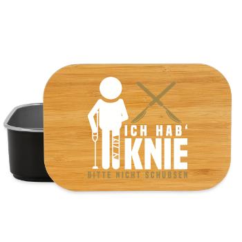 Ich hab Knie - Bitte nicht schubsen - Lunch Box - Schwarz - Vorne