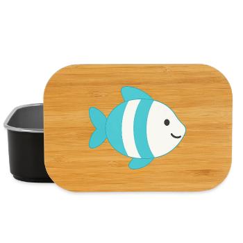 Fisch gestreift - Lunch Box - Schwarz - Vorne