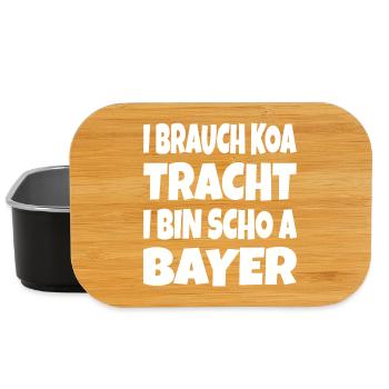 I brauch koa Tracht... - Lunch Box - Schwarz - Vorne