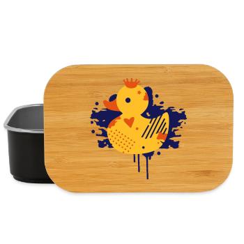 Ente mit Krone Graffiti - Lunch Box - Schwarz - Vorne