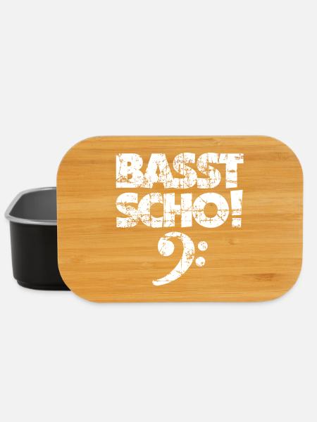BASST SCHO! Bass Spruch Bassisten (Vintage Weiß) - Lunch Box - Schwarz