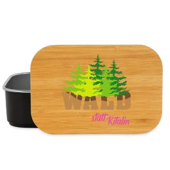 wald statt ritalin forest Sprüche Motivation - Lunch Box - Schwarz - Vorne