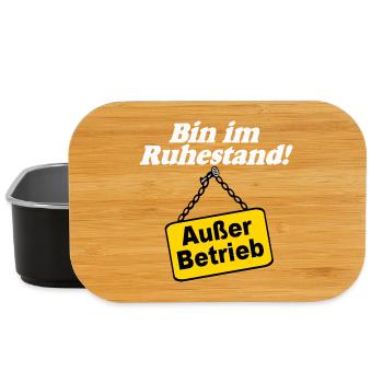 Rente Rentner Ruhestand Bin im Ruhestand(25) - Lunch Box - Schwarz - Vorne