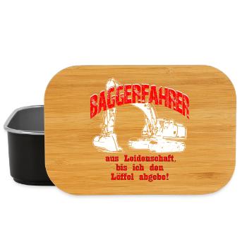 Baggerfahrer Leidenschaft Bagger - Lunch Box - Schwarz - Vorne