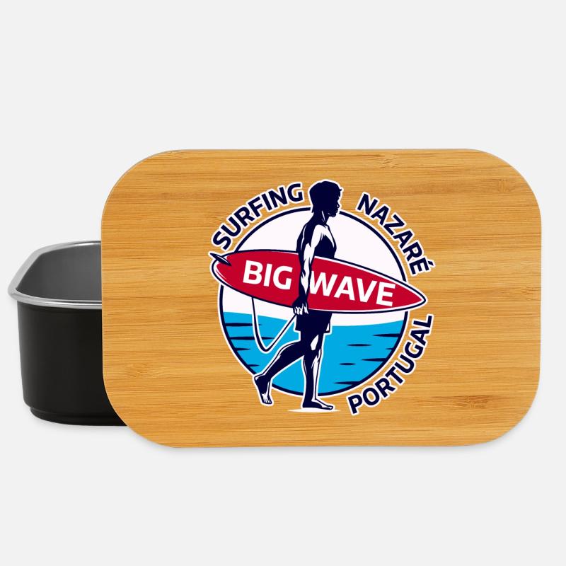 Surfen Nazaré Big Wave Portugal - Lunch Box - Schwarz