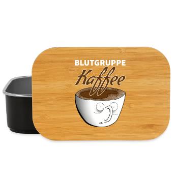 Blutgruppe Kaffee Cartoon Geschenk - Lunch Box - Schwarz - Vorne