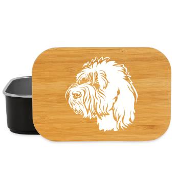 Petit Basset Griffon Vendéen Tête « Black Edition » - Boîte à goûter - noir - Devant