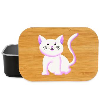 Cute kitten | Cat | Gift - Lunch Box - black - Front