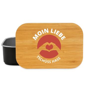 moin liebe tschüss hass - Lunch Box - Schwarz - Vorne