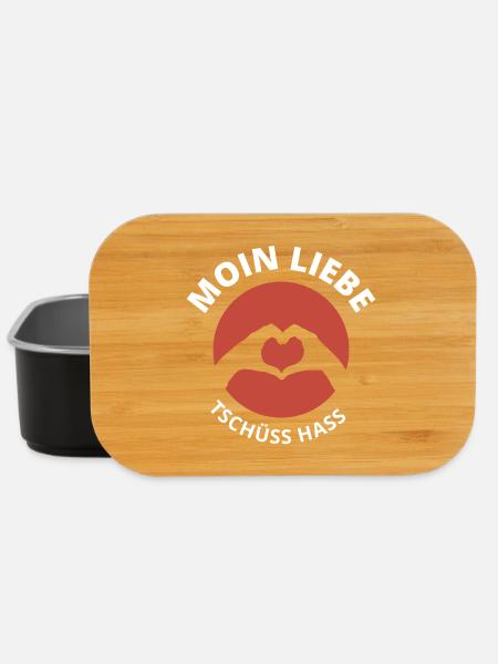 moin liebe tschüss hass - Lunch Box - Schwarz