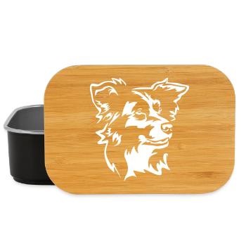 Border Collie Head "Black Edition" - Lunch Box - black - Front