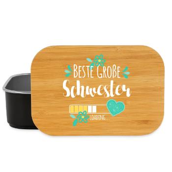 Beste Große Schwester Loading - Lunch Box - Schwarz - Vorne