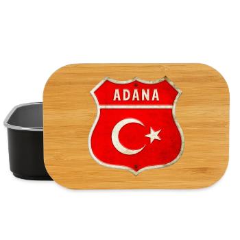 Adana Türkei Flaggen Wappen - Lunch Box - Schwarz - Vorne